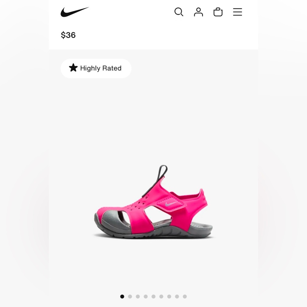 Nike Sunray Protect 2, fuschia: size 7C